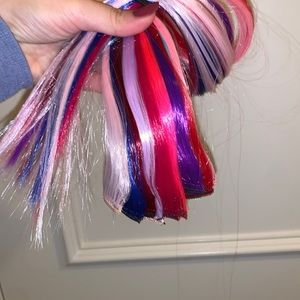 10 very long hair extension color clip on pieces